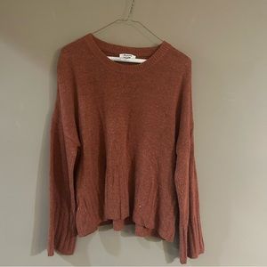 Madewell Ayres Wide-Sleeve Pullover, Amber, Size Medium